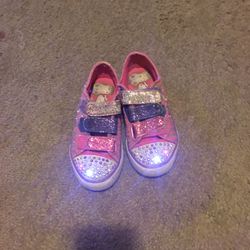 Sz 10 girls light up sketchers