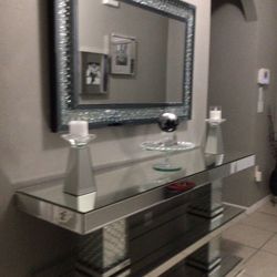 Mirrored Consola  W Big Mirror