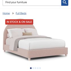 Pink Full Upholstered Bed