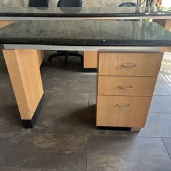 Nail Salon Manicure Table / Desk – Granite Top (2ft x 4ft)