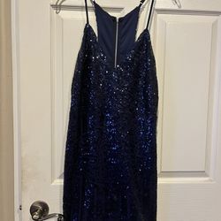 Sexy Blue Sequence Dress
