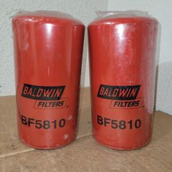 (2) Baldwin BF5810 Spin On Fuel Filters 