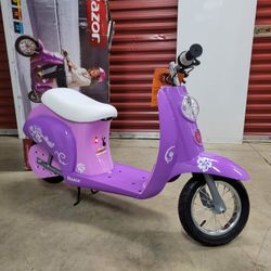 Razor Pocket Mod Miniature Euro-Style Electric Scooter - Kiki Purple, for Kids and Teens Ages 13+, Vintage-Inspired Design, Up to 40 Minutes Ride Time
