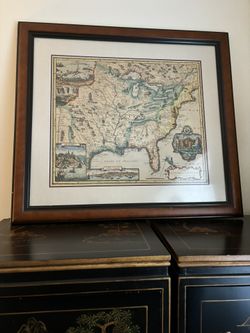 Old US Framed Map