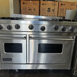 Viking 48”Wide All Gas Range Stove In Stainless Steel 