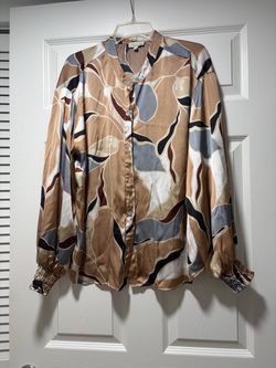 Chenault satin blouse size XL