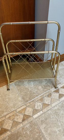 Vintage Metal Magazine Rack