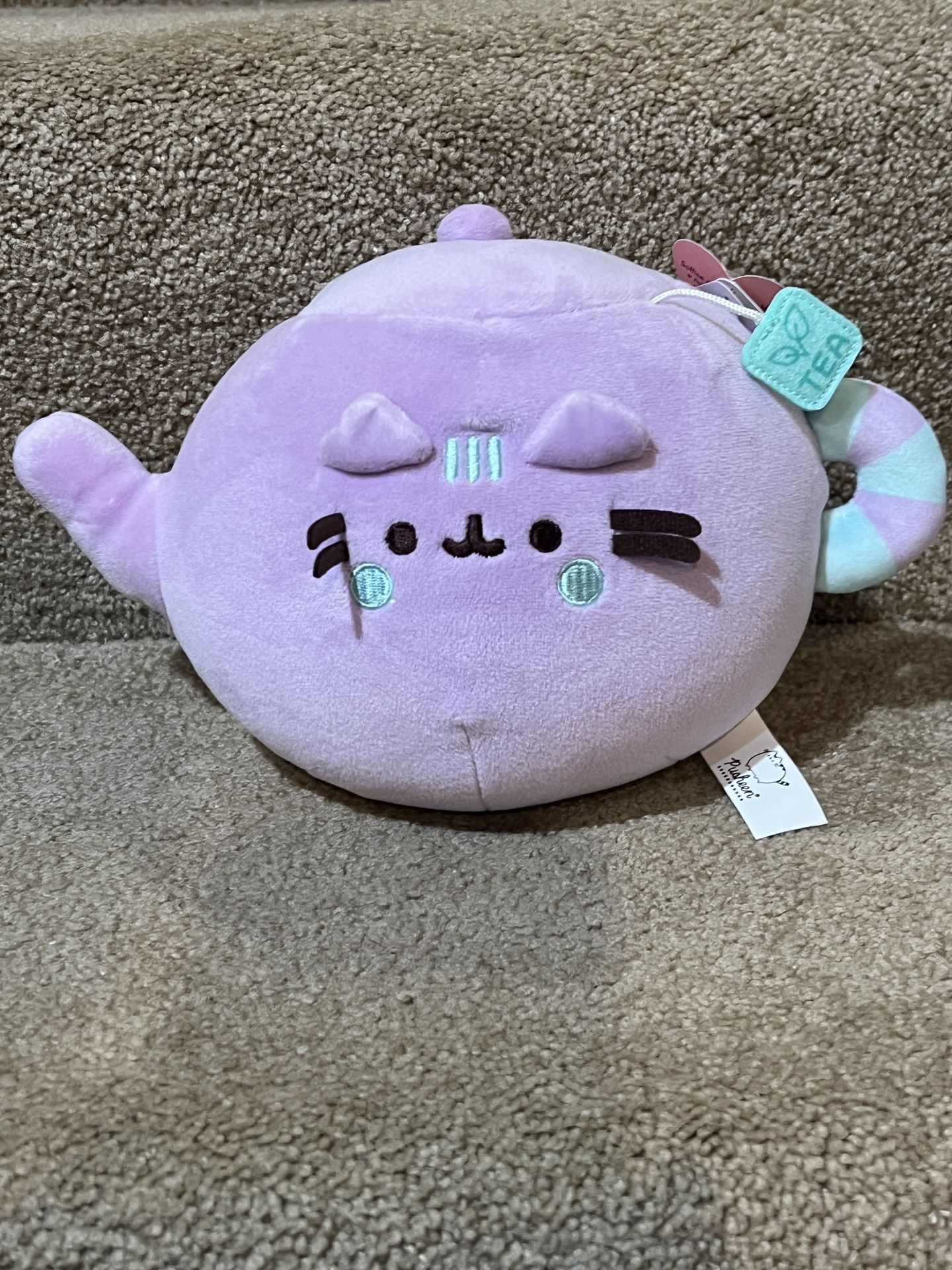 GUND Pusheen’s Kitchen: Teapot Squisheen Plush, Purple, 6”
