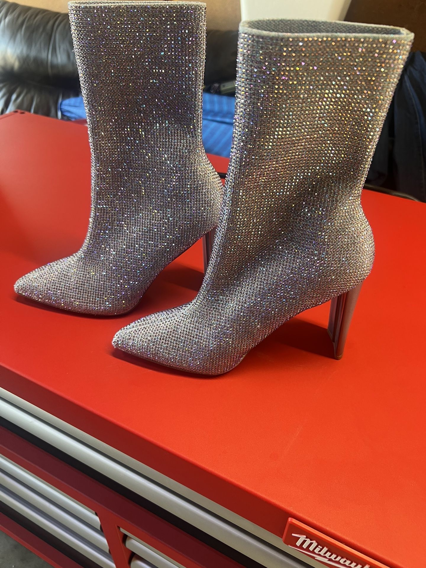 Aldo rhinestone boots size 8