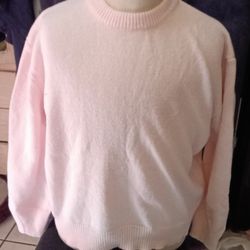 Pink Crystal Cuff Crewneck Sweater XXL