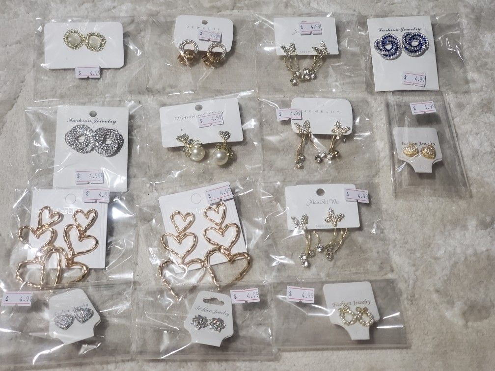 Earrings New $5 Each