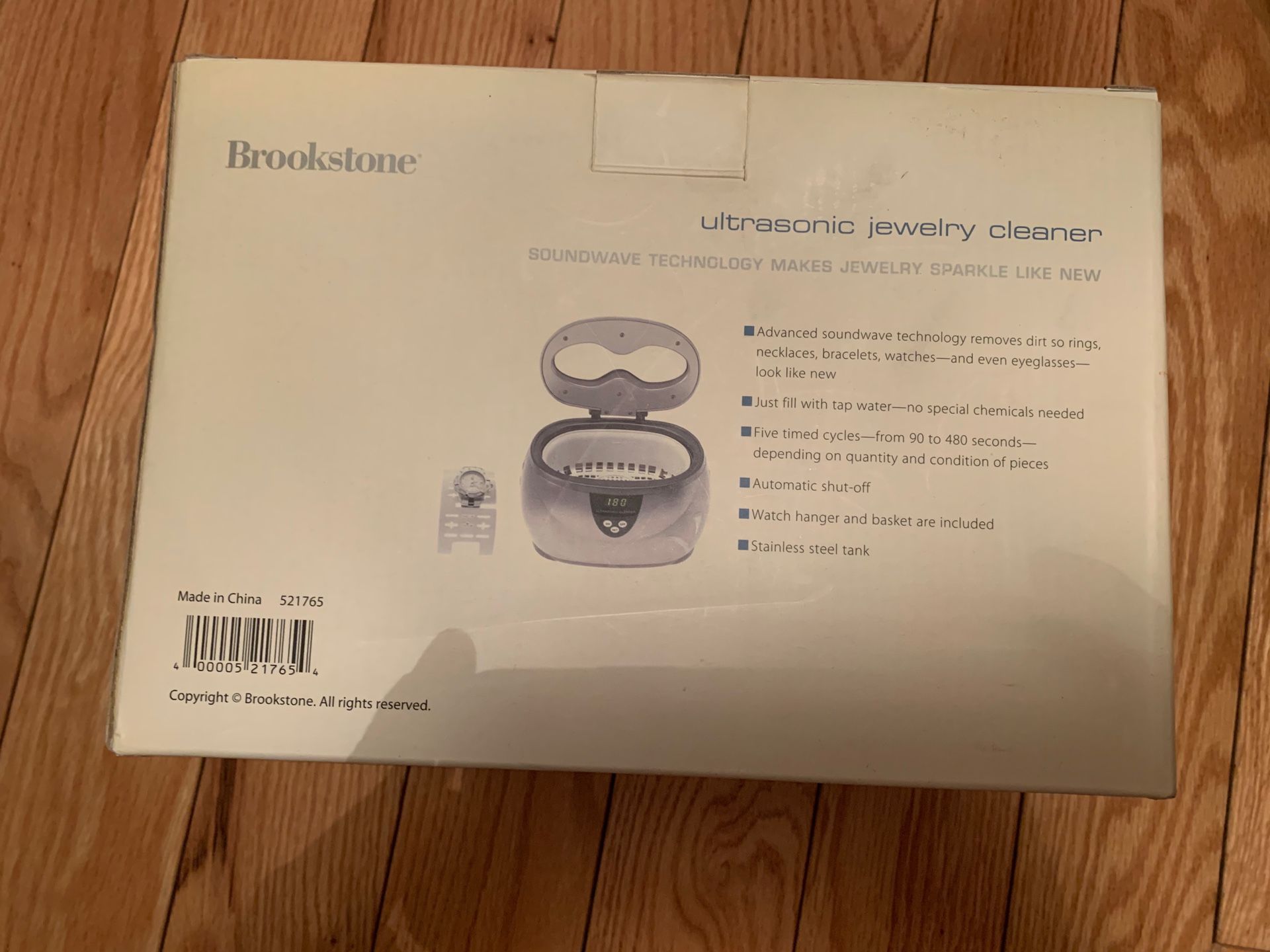 NEW BROOKSTONE Ultrasonic Jewelry Cleaner Jewelry, Glasses, Watches