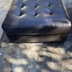  Down Leather Ottoman 