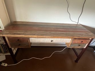 Multi Colored Wood Desk