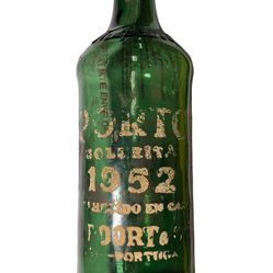 Antique Porto Wine Bottle Portugal 1952