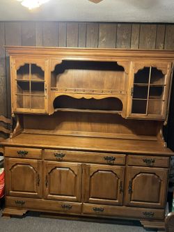 Maple Hutch; Table ; Chairs