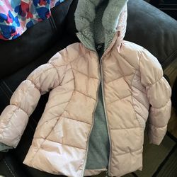 Girls Fleece Lined Puffer Jacket Size 7/8