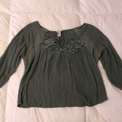 Lace Trim Blouse