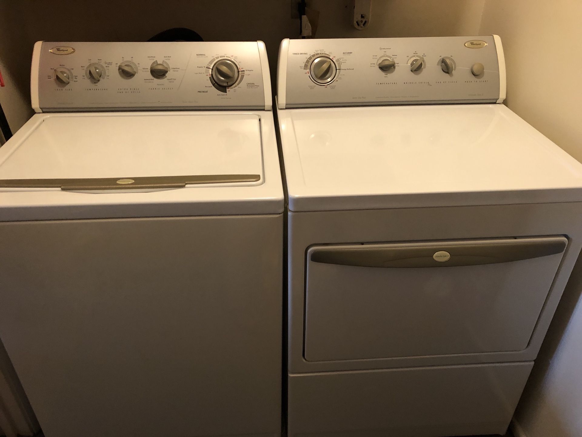 Whirlpool gold series 2024 washer and dryer