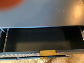 Blue Dresser with Gold Hardware