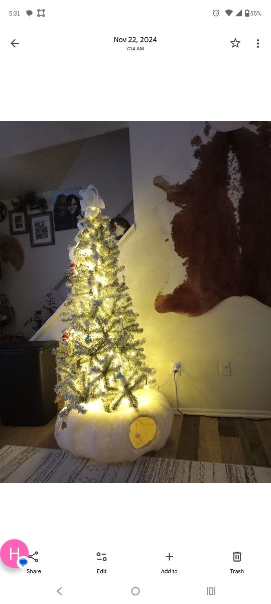 Flocked 6ft Tree Non Lite