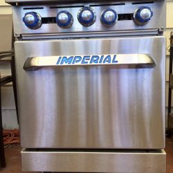 Gas Oven & Stove- Imperial 24” Good Condition 
