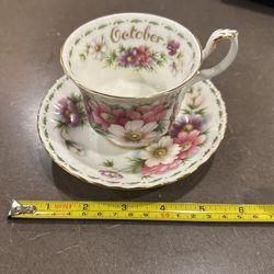 Royal Albert October Month Tea Cup : Saucer 