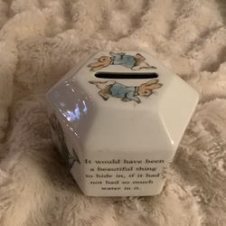 Vintage 1993 Wedgewood Fredrick Warner Made In England Peter Rabbit Bank 