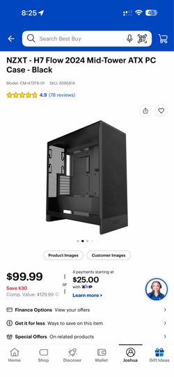 NZXT - H7 Flow 2024 Mid-Tower ATX PC Case