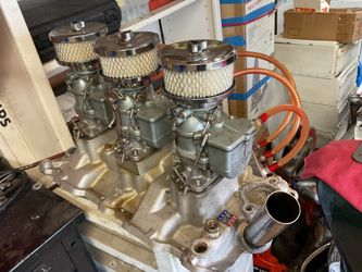 TRIPLE DUECE CARB 3x2  INTAKE KIT  FOR SMALL BLOCK CHEVY