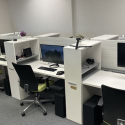Office Modular Work Station With Monitor rack