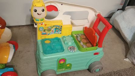 $3 Fisher-Price Baby Learning Toy Laugh & Learn 3-in-1 On-the-Go Camper Walker & Activity Center for Toddlers Ages 9+ Months