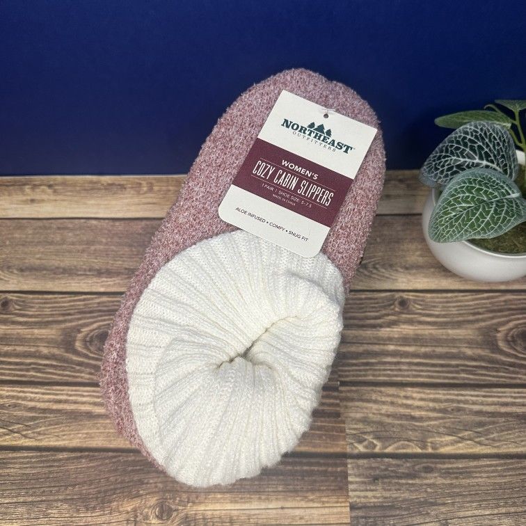Northeast Outfitters Women's Cozy Cabin Slippers NWT Size S/M (Marl Pink)