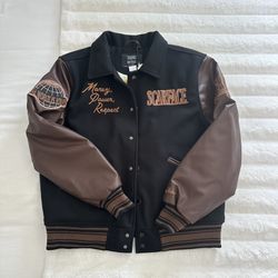 New - Original Scarface XL Brown NPR Varsity Jacket
