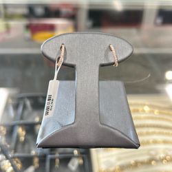 Rose Gold Diamond Hoops 