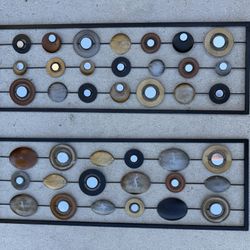 Set of 2 Metal Wall Art Panels