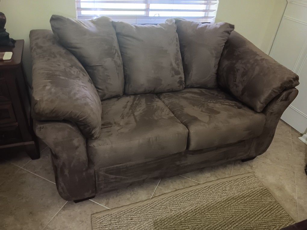 Beige Loveseat