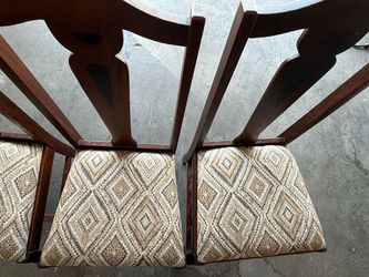 Custom Reupholstered Vintage 1970s Dining Chairs - Set of 4