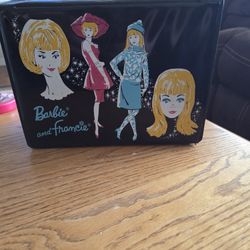 Vintage 1965 Barbie & Francie vinyl lunch box w/orig.thermos (s.hill)
