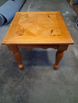 Wood end table