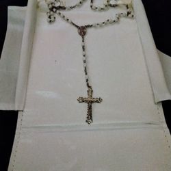 Gold Rosary Stamped