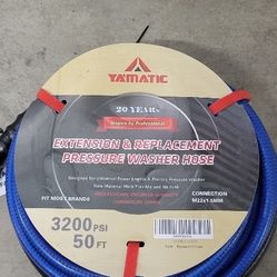 Yamatic Pro Flex 3200 Psi 50ft. Waasher Pressure Hose