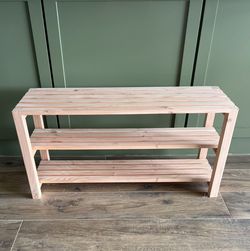 Brand New Pottery Barn Style Custom Made Shoe Rack For Storage or Display - Solid Wood - $60