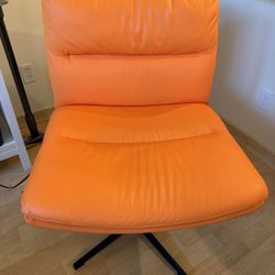 OLIXIS Criss Cross Adjustable Swivel Task Chair – Wide Armless Office / Desk / Vanity Chair with Comfy Fabric Upholstery 