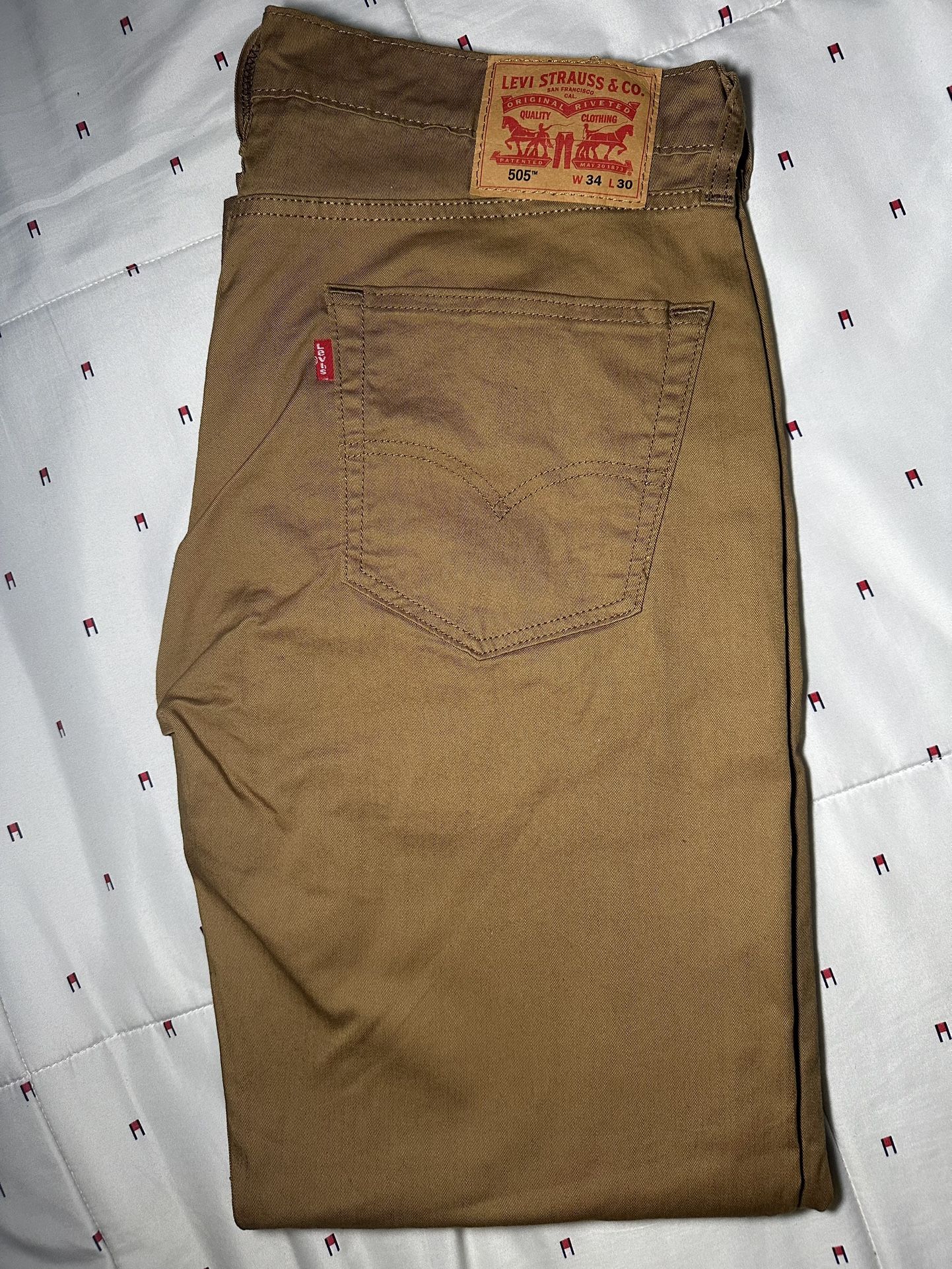 NEW Men's Levi's 505 Caraway Twill Regular Fit Stretch Jeans 34x30