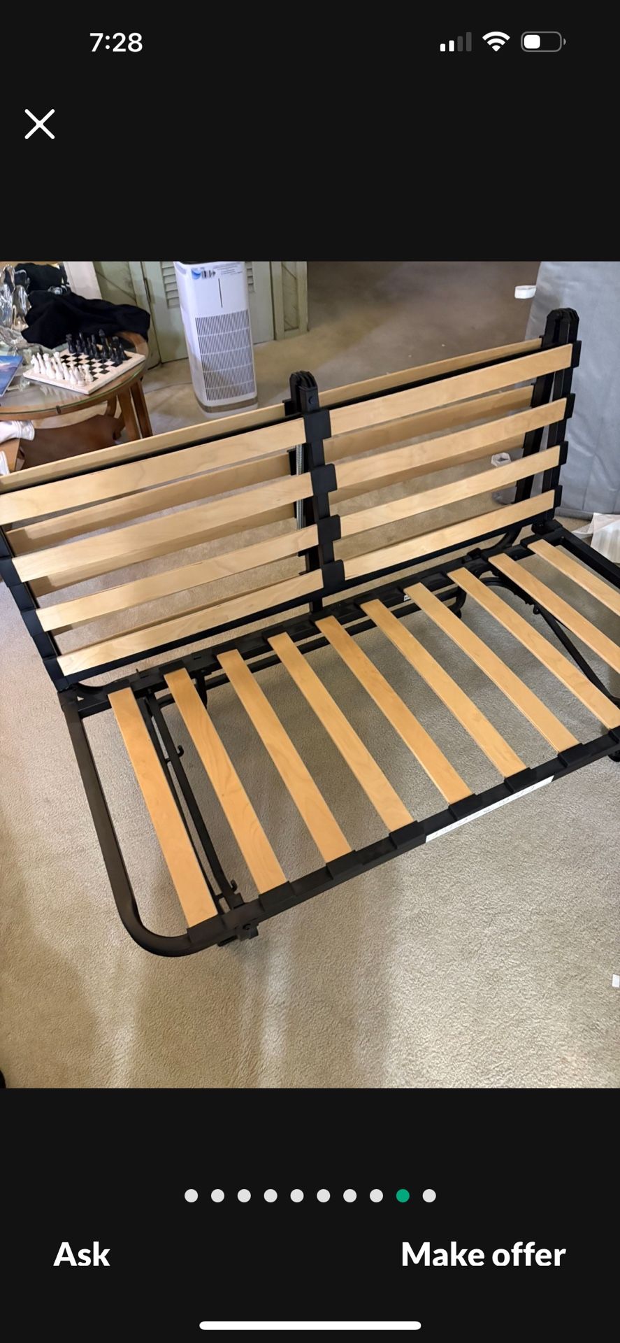IKEA Sofa Loveseat Gray Cover Futon Mattress Bed Sleeper Good  Condition But Not Open For The Bed  