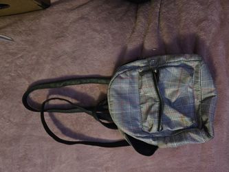 Plaid Backpack Purse