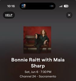 2 tickets to Bonnie Rait
