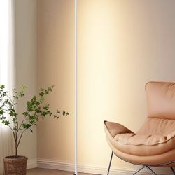 LED Corner Floor Lamp, Minimalist Dimmable Light with Remote, 57.5 Inches Tall Floor Lamps for Living Room, Bedroom, Home Office, 7 Color Temperature 