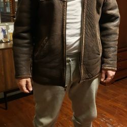 Men's Wool Shearling Coat